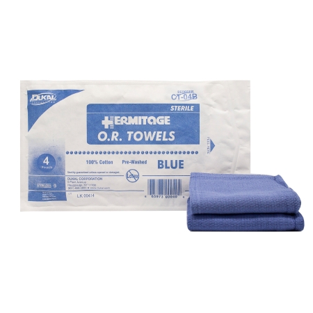 Towel O.R. Blue Sterile 4's Dukal™ 17 W X 26 L I .. .  .  